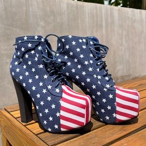 4th of July Platform Boot